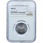 1 złoty 1977, NGC MS65