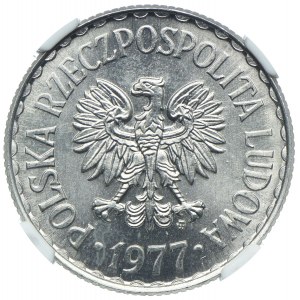 1 złoty 1977, NGC MS65