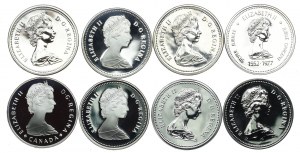 Canada, $1 1974-1986, Ottawa, ensemble de 8 pièces
