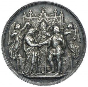 France, nuptial medal 1880, silver