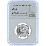 1 złoty 1977, NGC MS66