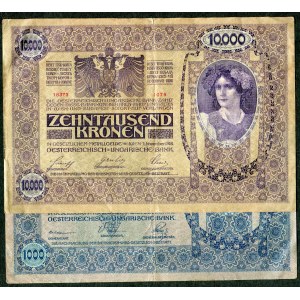 Austria, 1.000, 10.000 koron 1918 (2szt.)