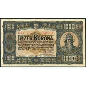 Hungary 1,000 crowns 1923