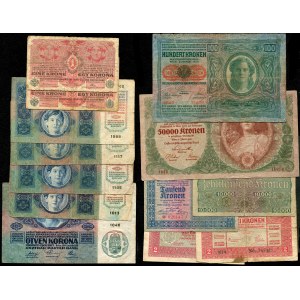 Austria, set of banknotes (13 pieces).