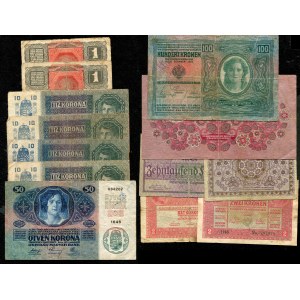 Austria, set of banknotes (13 pieces).