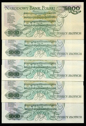 5,000 PLN 1982 (5pc).