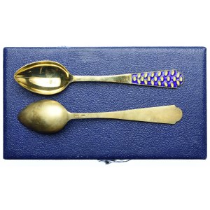 Set of spoons - silver gilt (6pcs)