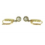 Gold earrings with diamonds and diamond rauts (6)