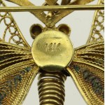 Broszka złota w formie motyla z funkcją wisiorka (19)