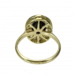 Men's gold signet ring with onyx and diamonds (103)