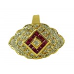 Gold ring with diamonds and rubies (82)