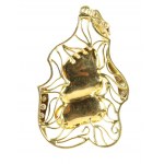 Wisior złoty z diamentami oraz nieforemną muszlą (90)
