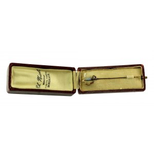 Szpilka do krawata, złota z diamentem oraz emalią (116)