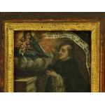 St. Jacek Odrowąż patron saint of Poland, 17th century, oil, copper plate (42)