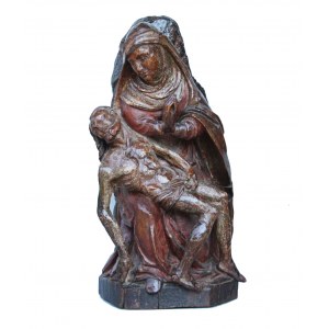 Pieta, Matka Boska z Chrystusem konającym, drewno, XVI w (43)