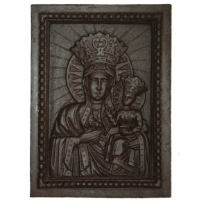 Our Lady of Czestochowa, cast iron plaque, Poland Bialogon? XIX century (48)