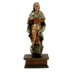 Figura Matki Boskiej, rzeźba, drewno, XVIII w. (202)