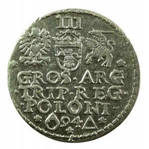 Zygmunt III Waza, Trojak 1594, Malbork. Rzadszy (144)