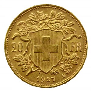 Szwajcaria, 20 franków 1927, Berno (555)