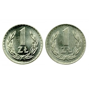 PRL, zestaw 1 złoty 1974 i 1975. Razem 2 szt. (709)