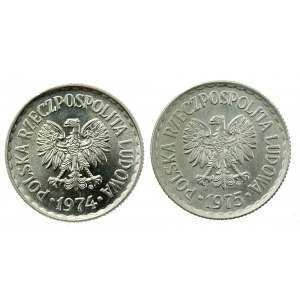 PRL, zestaw 1 złoty 1974 i 1975. Razem 2 szt. (709)
