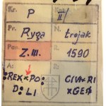 Zygmunt III Waza, Trojak 1590, Ryga - ex. Kałkowski (830)