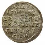 Zygmunt III Waza, Trojak 1590, Ryga - ex. Kałkowski (830)