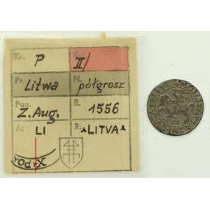 Zygmunt II August, Półgrosz 1556, Wilno - ex. Kałkowski (839)