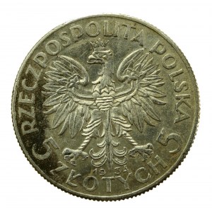 II RP, 5 złotych 1934, Głowa Kobiety (897)
