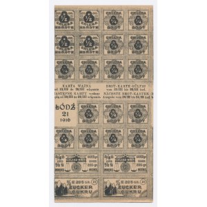 Lodž, potravinový lístok na chlieb, cukor, múku 1916 - 21 (18)