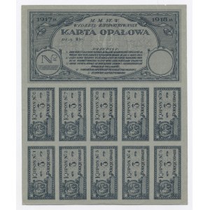 Warszawa, zestaw 5 kart opałowych 1917-1918 (23)