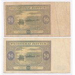 PRL, 5 - 1000 złotych 1946. Razem 4 szt. (433)