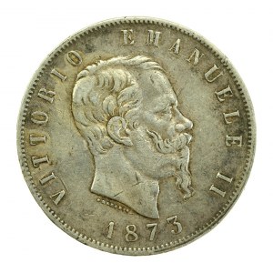 Włochy, Wiktor Emanuel II, 5 lirów 1873 (116)