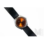 Zegarek Citizen Automatic, 36 mm, DayDate, Pomarańczowa tarcza