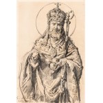 Jan Matejko (1838 - 1893), Heiliger Nikolaus (Zeichnung für die Ikonostase der orthodoxen Kirche St. Norbert in Krakau), 1888