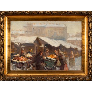 Erno Erb (1890 - 1943), Market on a winter day
