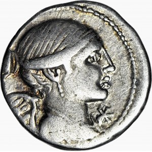 Republika Rzymska, L. Valerius Flaccus 108/107 pne, Denar