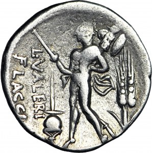 Republika Rzymska, L. Valerius Flaccus 108/107 pne, Denar
