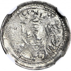 RR-, Bolesław II Śmiały 1058-1079, Denar książęcy, książę na koniu, rzadki bez ozdobnika za głową