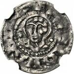 RRR-, Bogusław II i Kazimierz II 1187-1220, Denar, Budowla, głowa św. Jana, R8