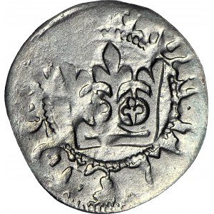 W. Jagiełło, Półgrosz 1431-1434, korona rozłożysta, bez znaku