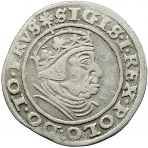 RR-, Zygmunt I Stary, Grosz 1540, Gdańsk, bardzo rzadki