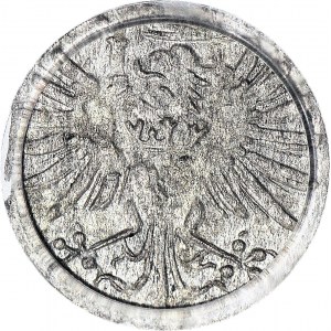 Polska, Bezkrólewie 1573, denar 1573, Gdańsk, 7 łuków, b. rzadki, R6