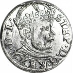 Stefan Batory, Trojak 1586, Ryga, większa głowa, ex. 12Niemczyk (1265pln)