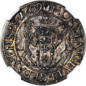 RRR-, Zygmunt III Waza, Ort 1609, Gdańsk, NIEZNANE STEMPLE, m.in. DŁUGA BRODA (nieopisany), GABINETOWY