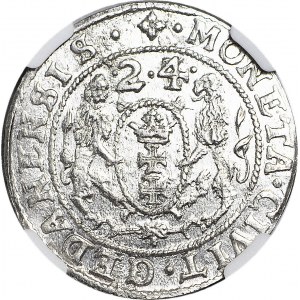 RRR-, Zygmunt III Waza, Ort 1623/4, Gdańsk, legenda L.RR:PRR NIEOPISANY, WYŚMIENITY