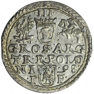 Zygmunt III Waza, Trojak 1598, Olkusz, ładny