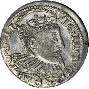Zygmunt III Waza, Trojak 1600, Ryga, rzadszy rocznik, piękny