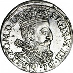 Zygmunt III Waza, Trojak Kraków 1601, głowa w prawo, menniczy