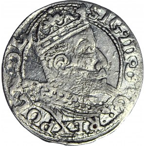RR-, Zygmunt III Waza, Grosz 1607 Kraków, Lewart o okrągłej tarczy, menniczy, R6